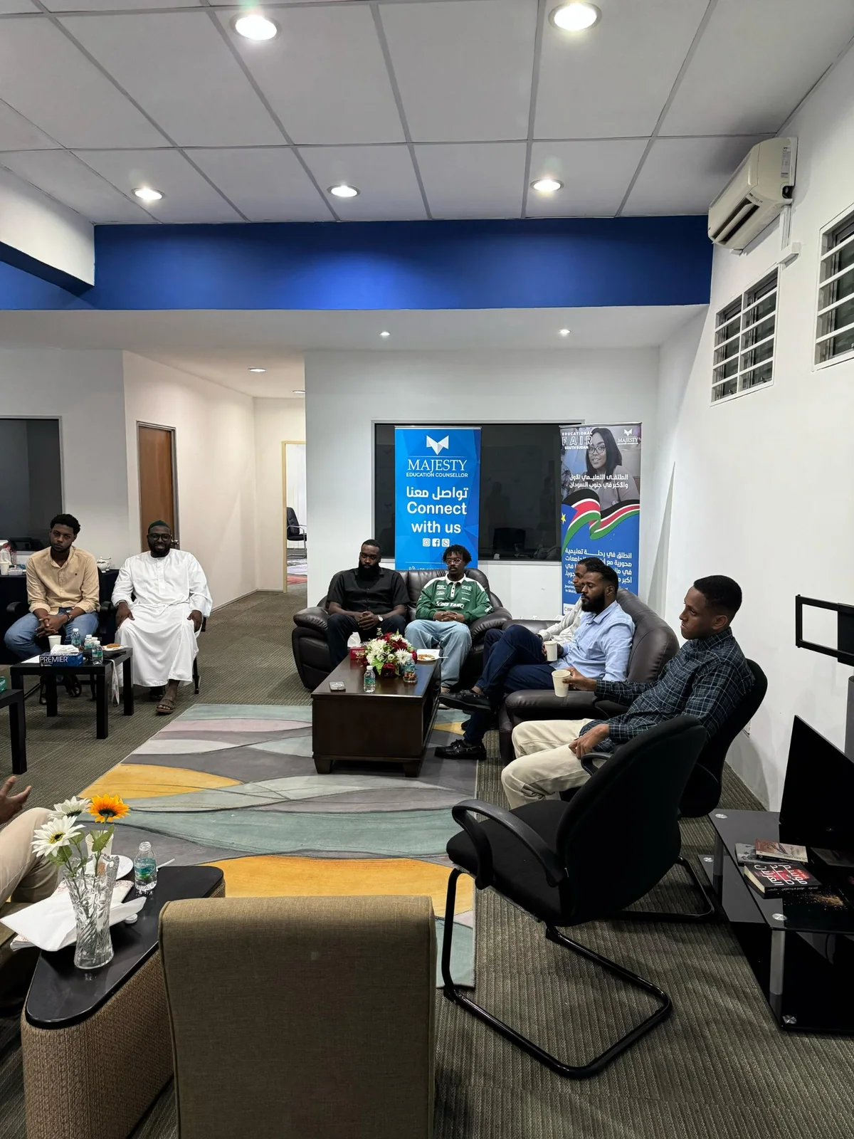 Student dialogue session at the Majesty office