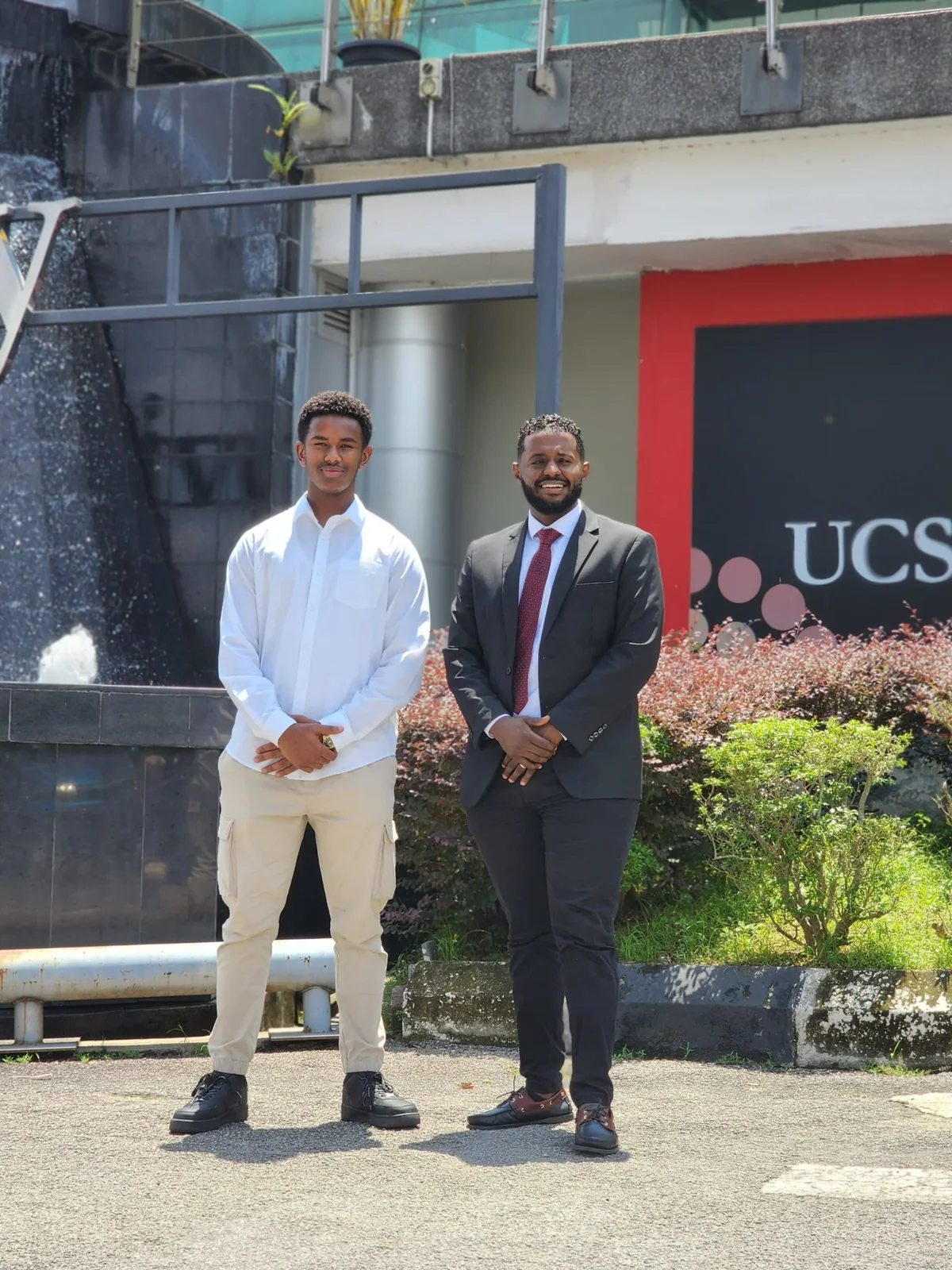 Supporting a student during a visit to UCSI University